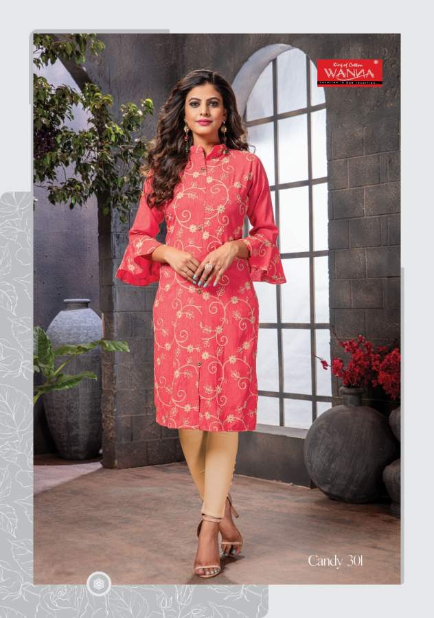Wanna Candy 3 Fancy Festive Wear Rayon With Embroidery Kurti Collection
